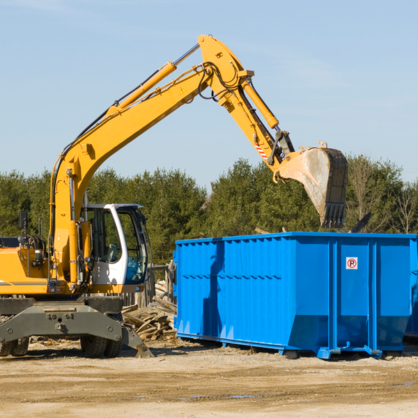 what size residential dumpster rentals are available in Wilmington Ohio